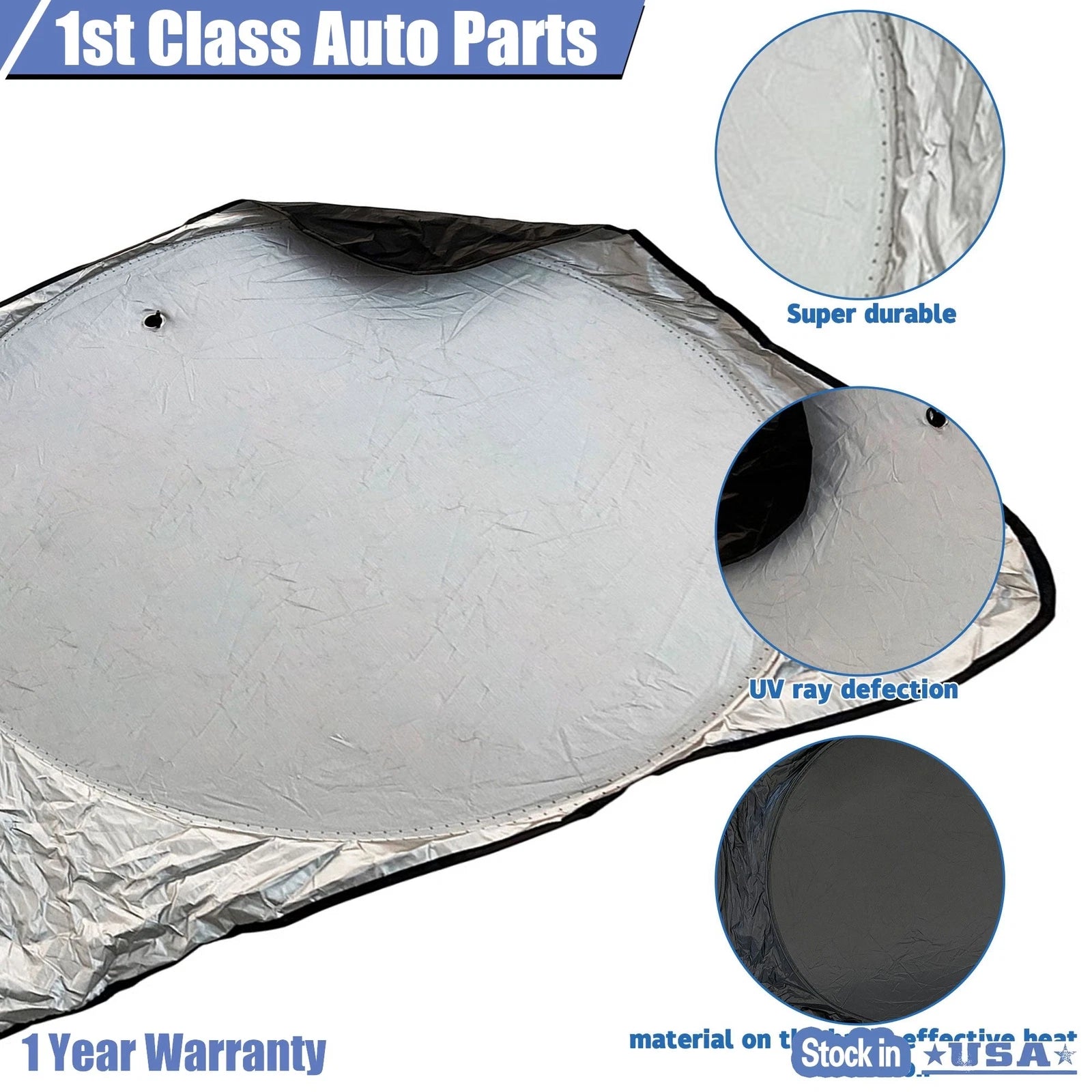 Foldable Windshield Sun Shade for Universal Fit (58"x28")