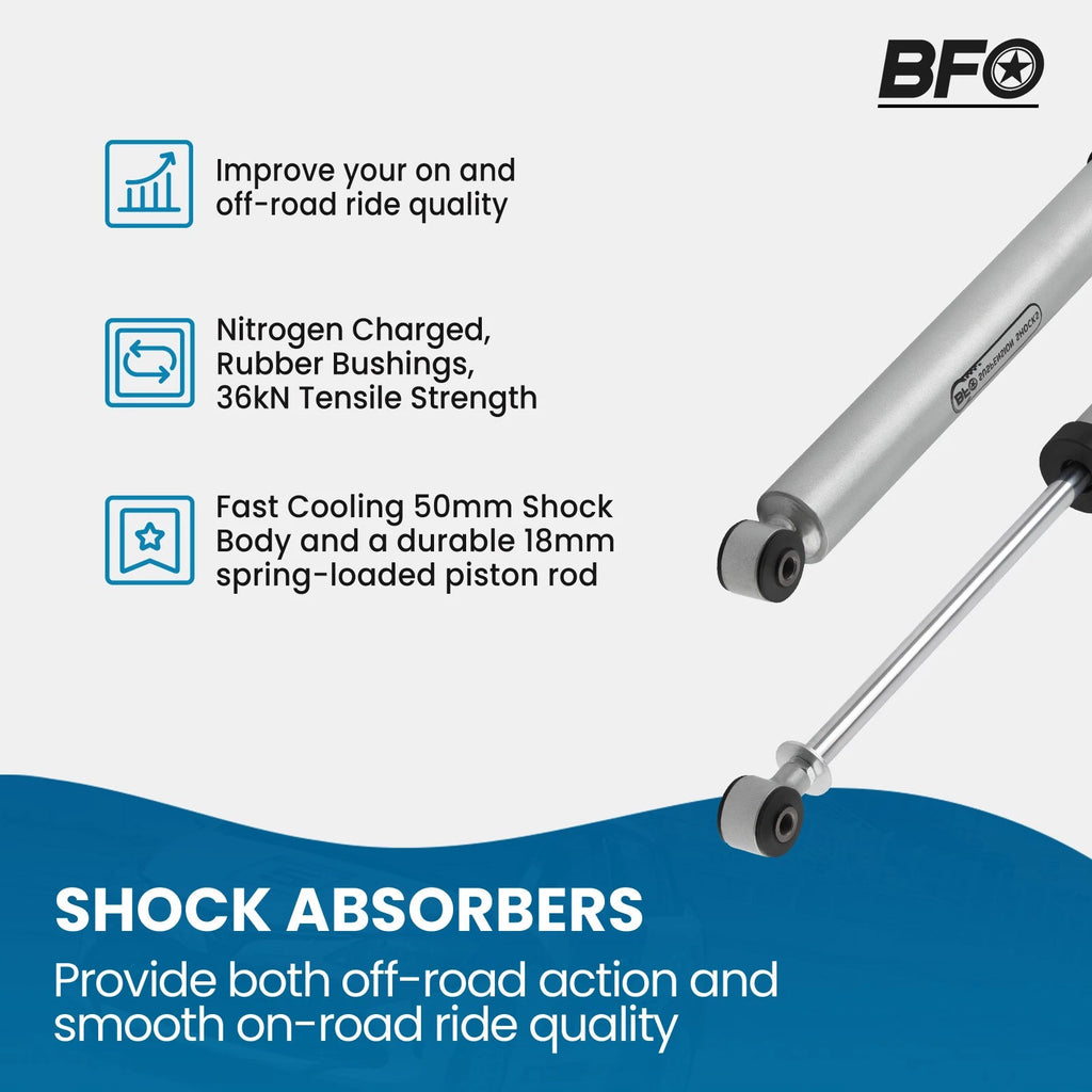 Set of 4 Rear Lift Shock Absorbers for Ford F-150 2WD 4WD (2009–2024) Nitrogen