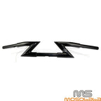 1 Inch Black Motorcycle Z Bar Handlebar 6.5" Pullback for Harley Honda