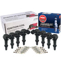 Set of 8 Ignition Coils & NGK Iridium IX Spark Plugs for Dodge Jeep 4.7 V8 (2002–2009)