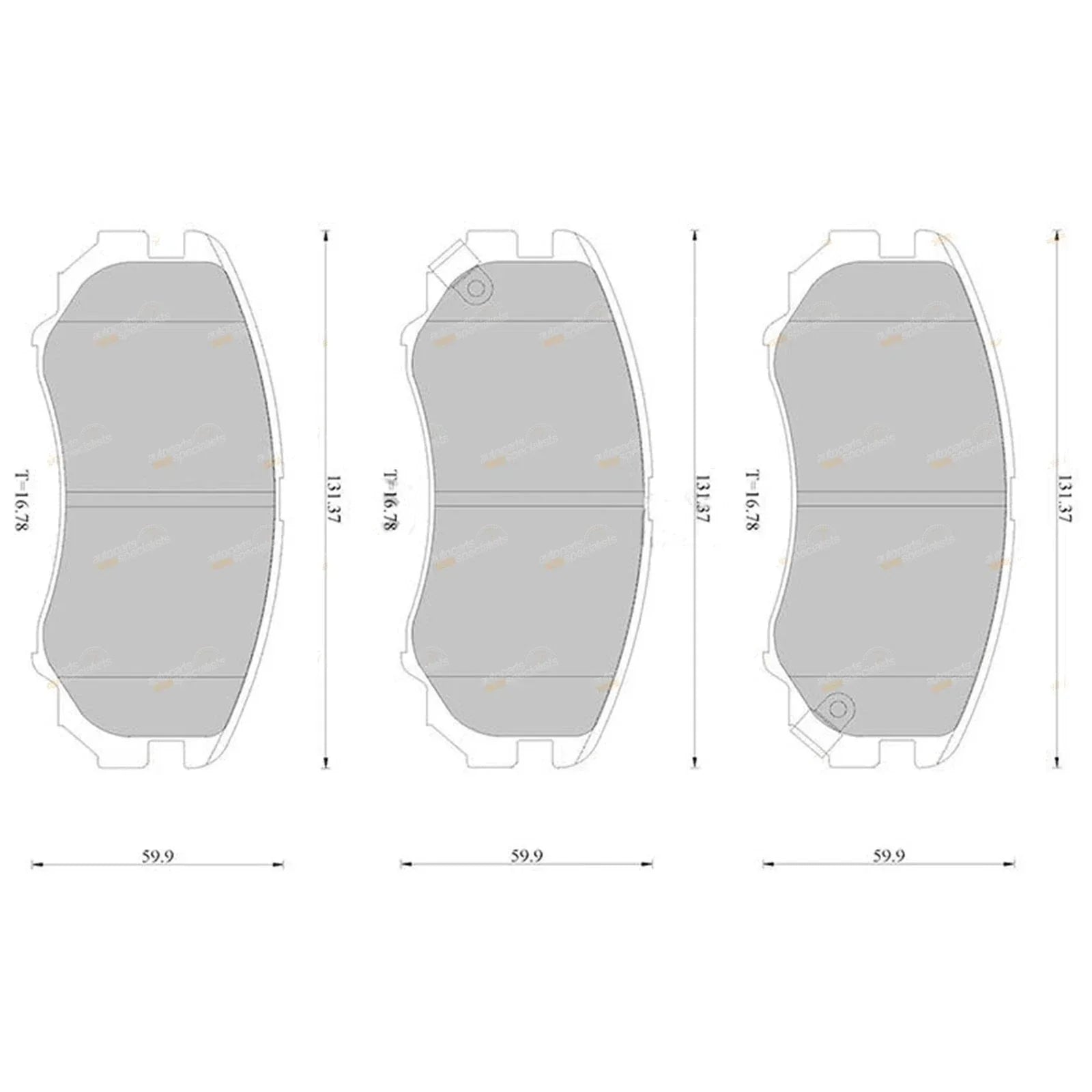 Front Disc Brake Pad Set for Kia Sportage (2006-2010)