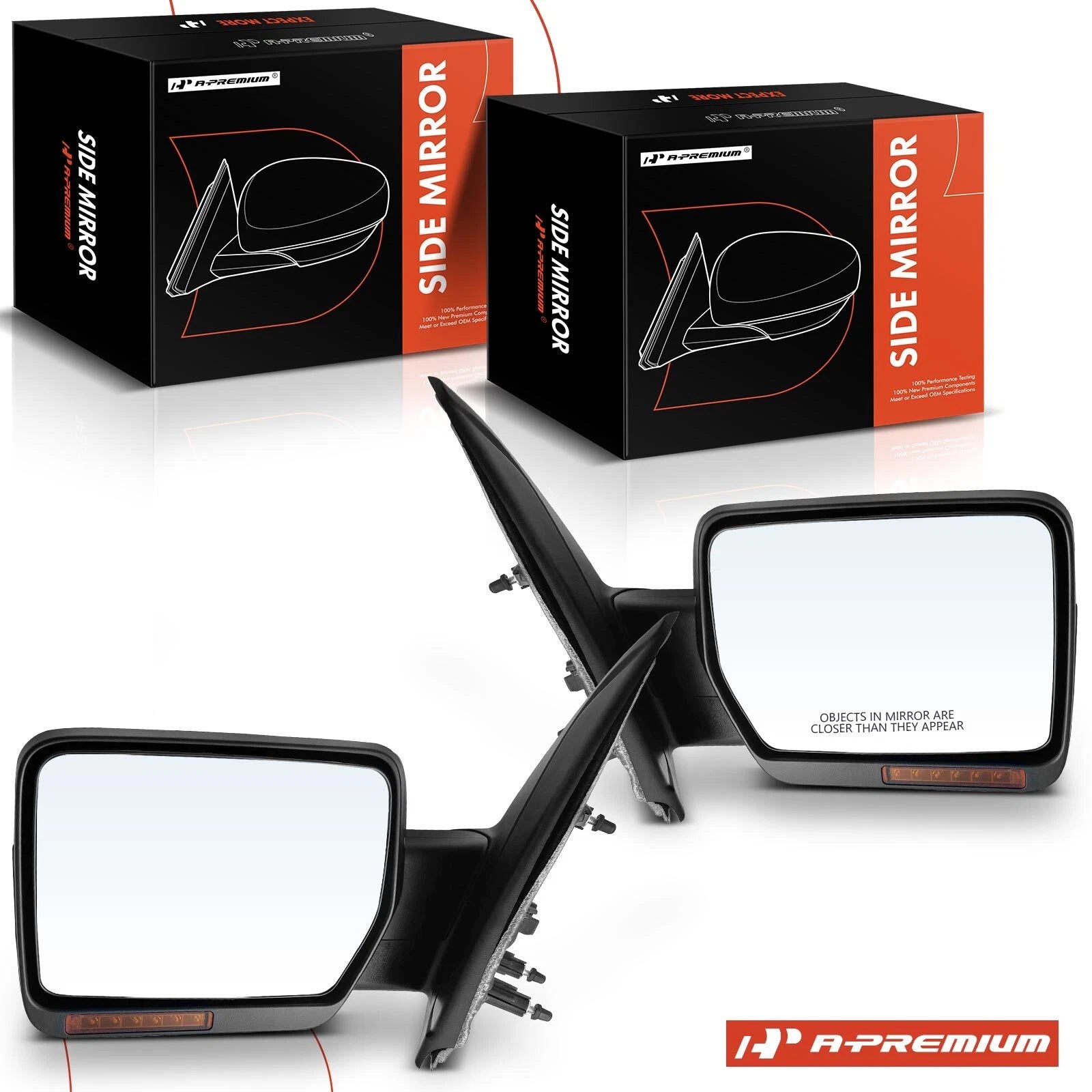 Power Mirror Pair for Ford F-150 (2009–2010) - Manual Fold, Signal, Heated