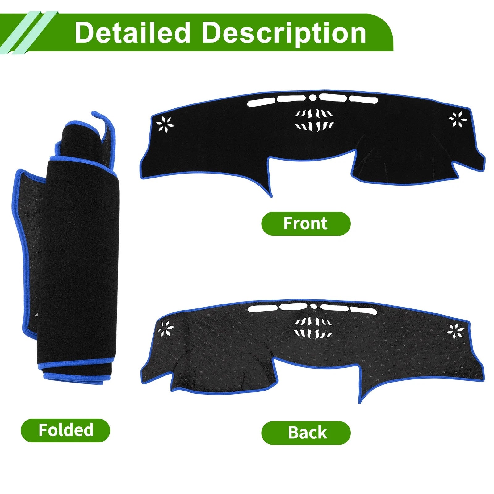 Dashboard Cover for Lexus GS (2006–2011) Black Blue 1Pc