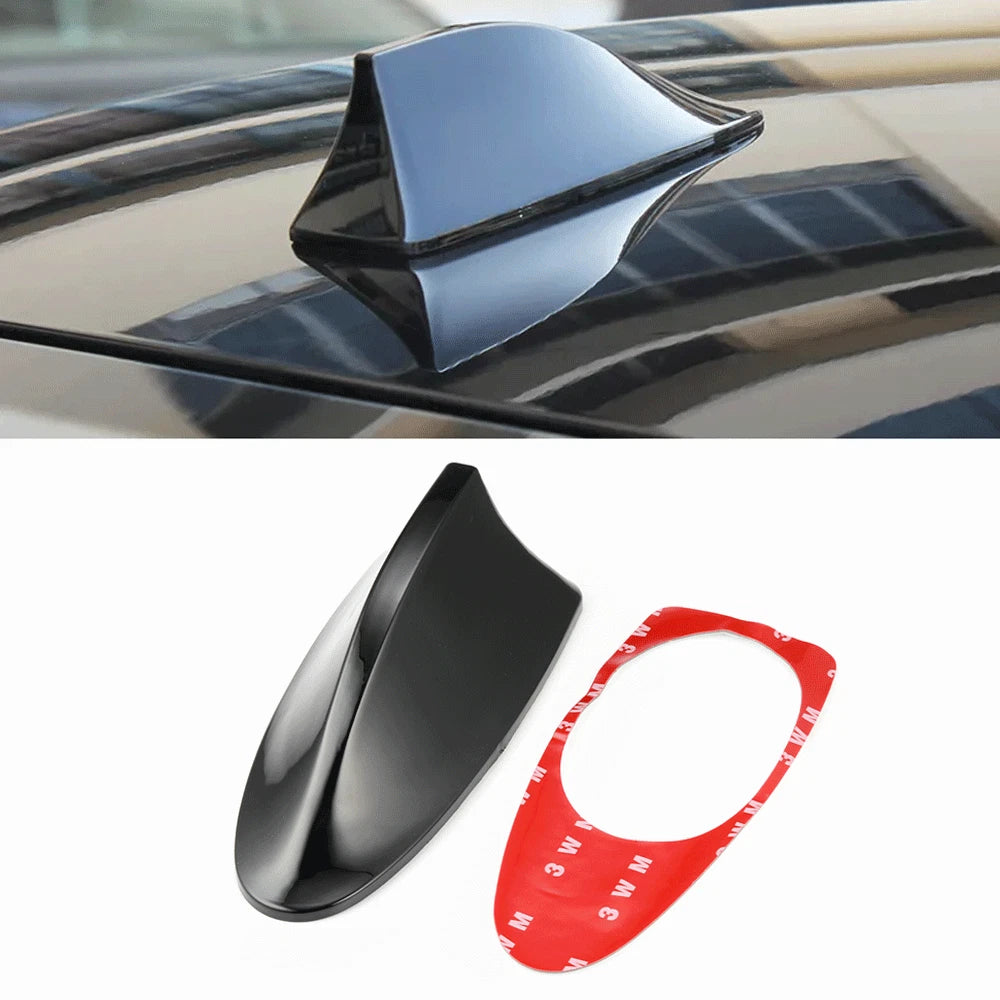 Glossy Black Shark Fin Antenna Cover for Universal Vehicles (YYYY–YYYY)