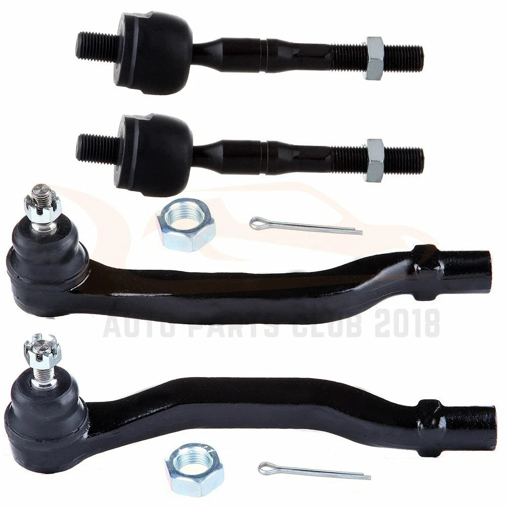 Set of 4 Tie Rod Ends for Honda Accord (1998–2002)