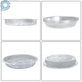 Set of 5 Clear Plastic Drip Trays for Garden Plants 8 Inch