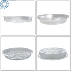 Set of 5 Clear Plastic Drip Trays for Garden Plants 8 Inch