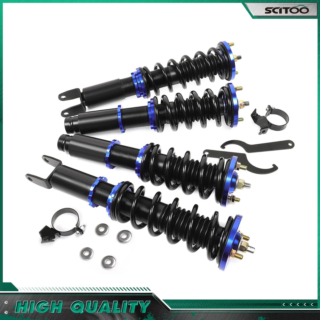 Set of 4 Adjustable Height Coilover Struts for Honda Civic (1993–2000)