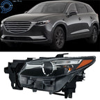 Halogen LED Headlight for Mazda CX-9 (2016–2023) Left Side Black