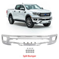 Chrome Steel Front Bumper Face Bar for Ford Ranger (2019–2023)