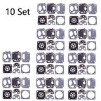 Set of 10 Carburetor Diaphragm Repair Kit for Kawasaki TH43 TH48 (N/A)