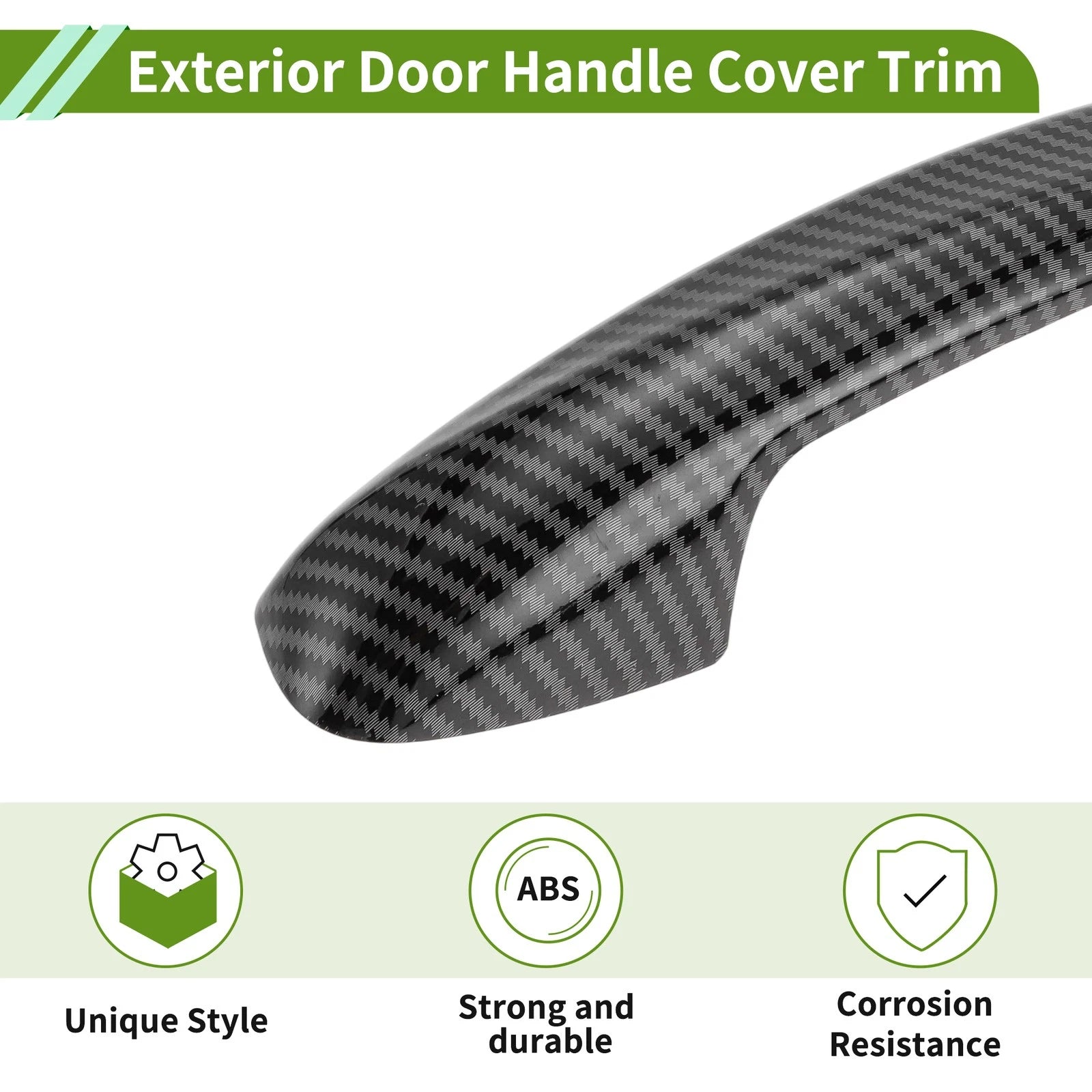 Set of 1 Exterior Trim for Mercedes-Benz C Class W205 (2015–2021) Carbon Fiber Black