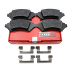 Set of 4 TRW Pro Front Ceramic Brake Pads with Clips for Buick Chevrolet Pontiac