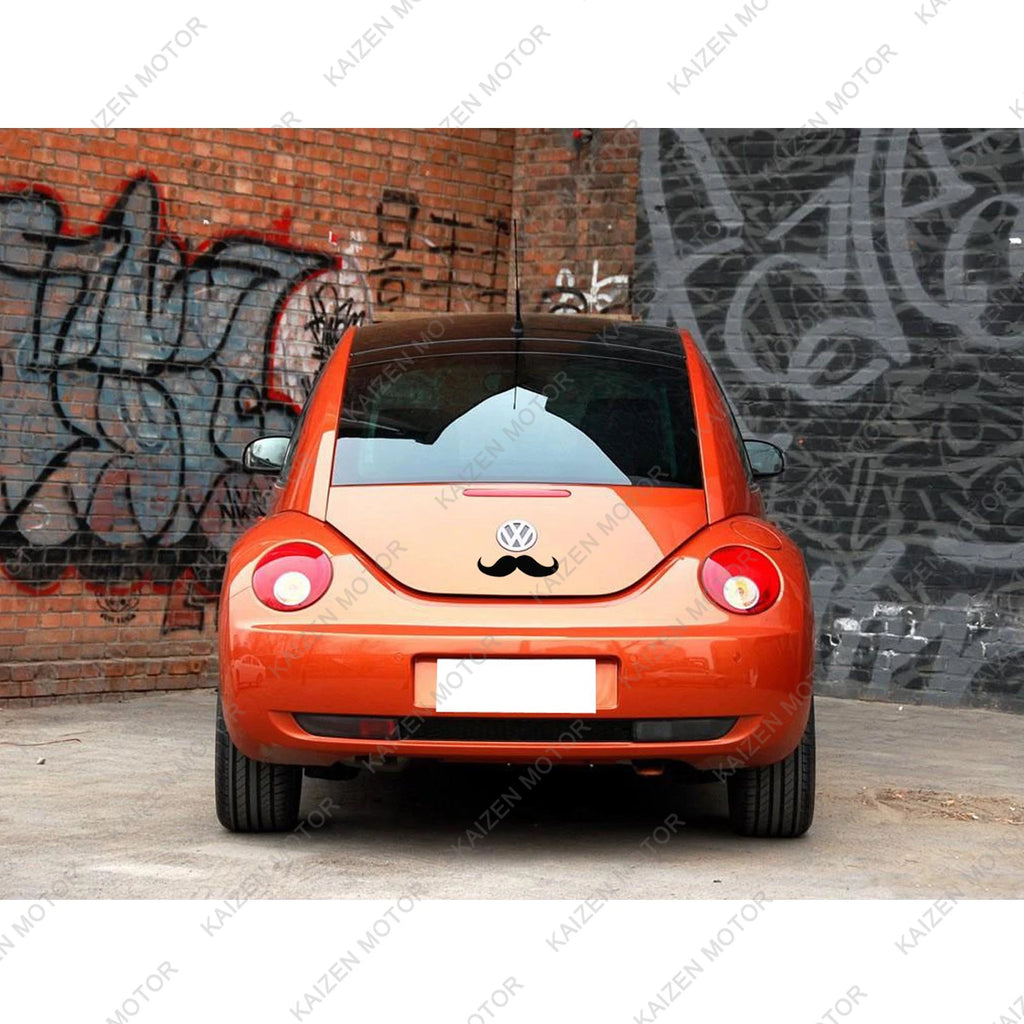 Curled Tip Black Mustache Decal Sticker for Any Car (2000-2025)