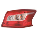 Replacement Passenger Side Outer Tail Light Assembly For 2016-2019 Nissan Sentra