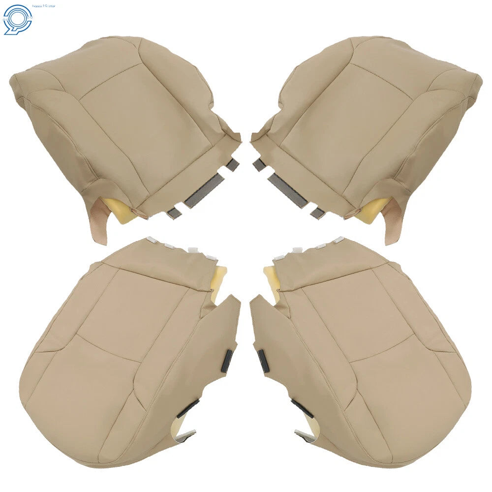 Set of 2 Front Seat Covers for Toyota 4Runner (2003–2009) Tan Leather
