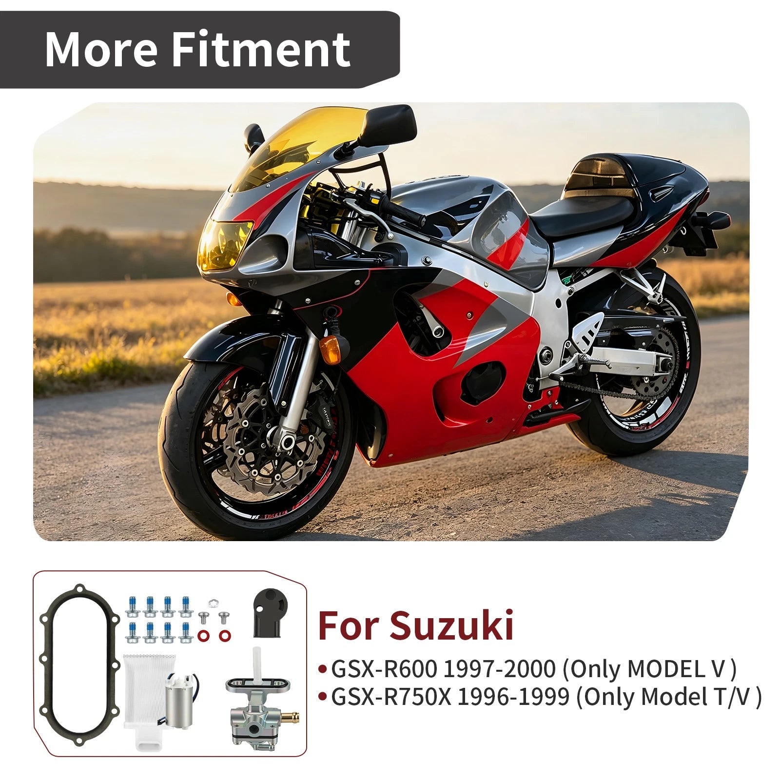 Fuel Pump & Tank Seal/Gasket for Suzuki GSXR-750 (1996–1999) #15100-34E00