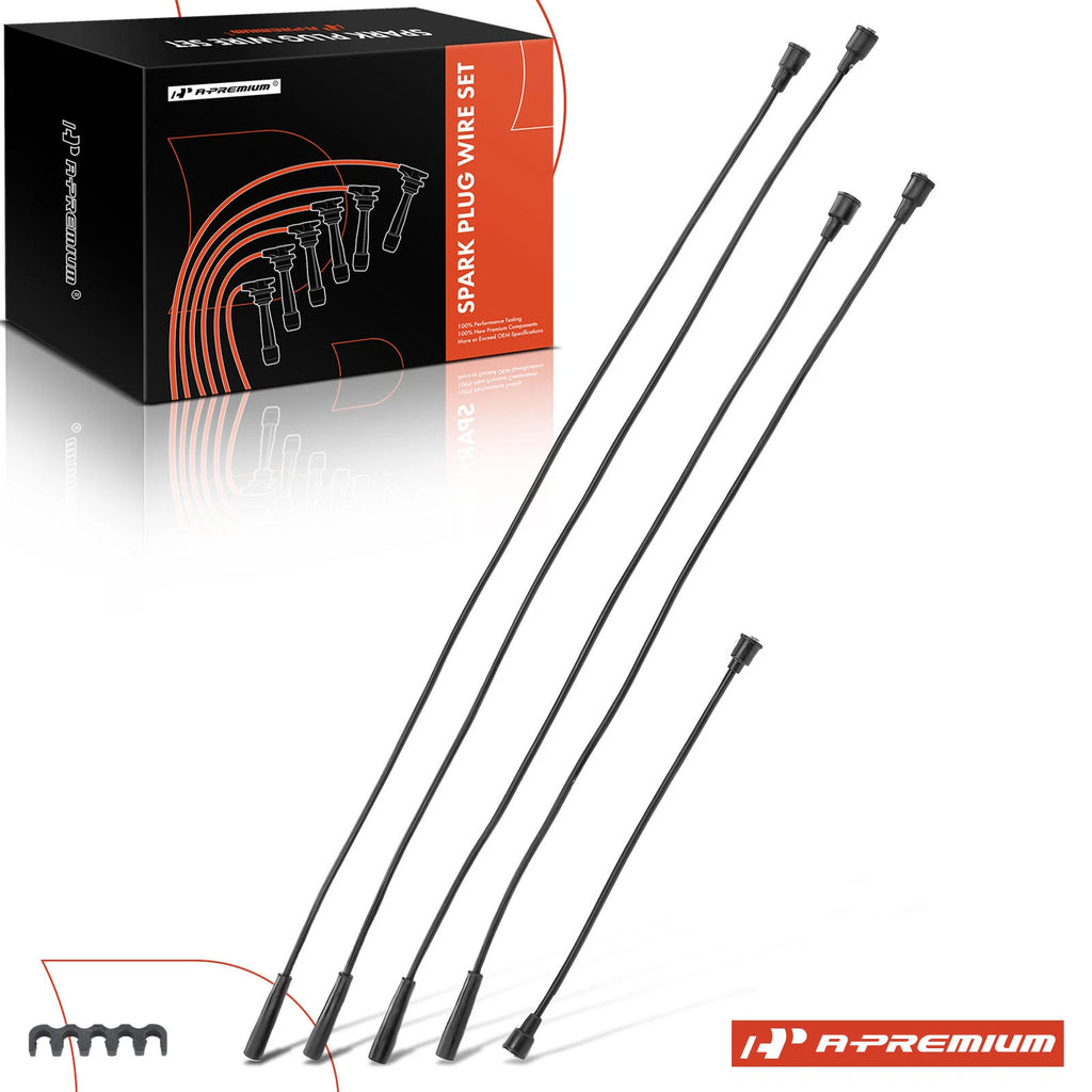 5X Spark Plug Wire Set for Jeep CJ3 CJ5 CJ6 (1959–1960, 1968–1971)
