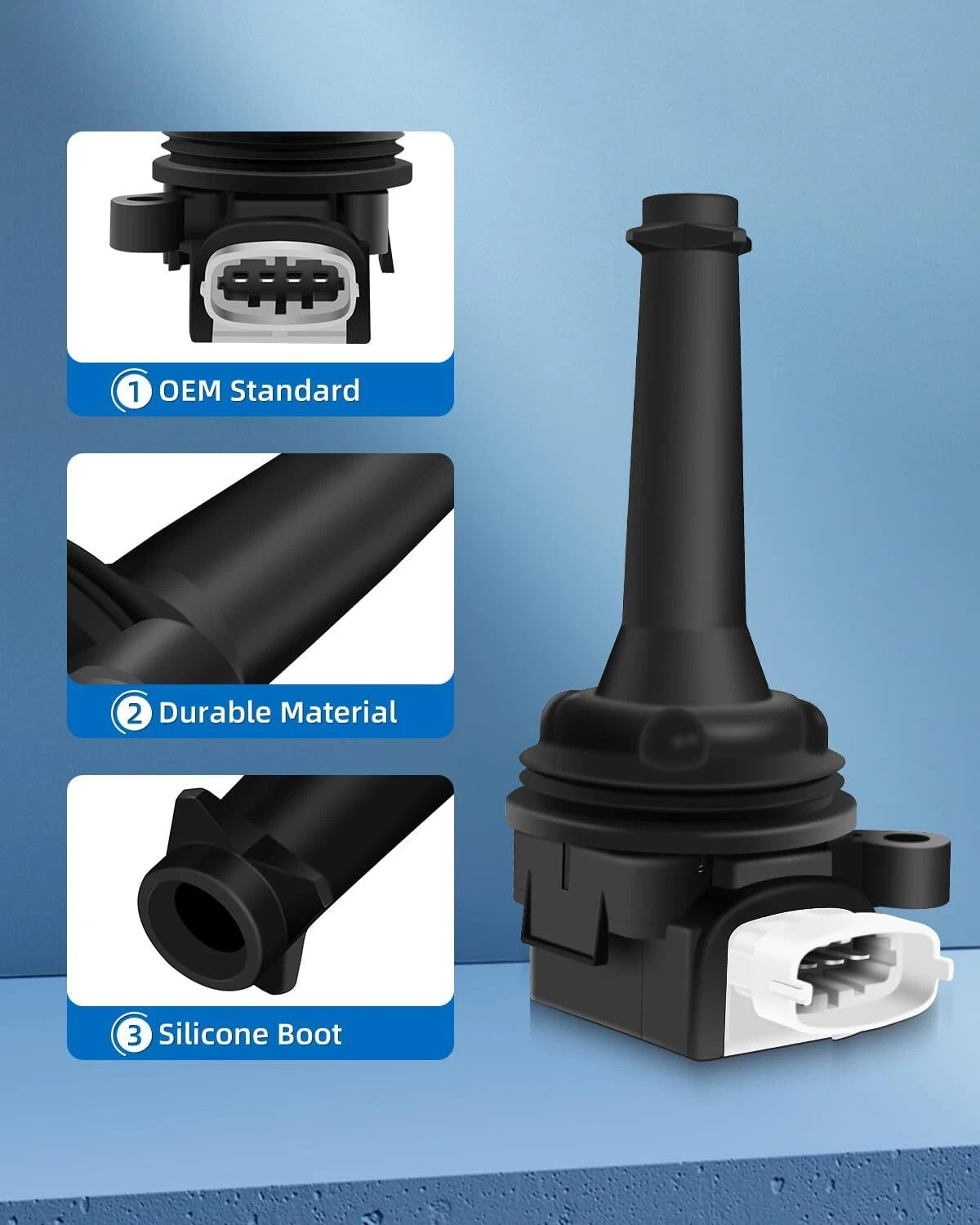 Set of 5 Ignition Coils for Volvo S40 S60 V50 V70 C30 (2004–2016)