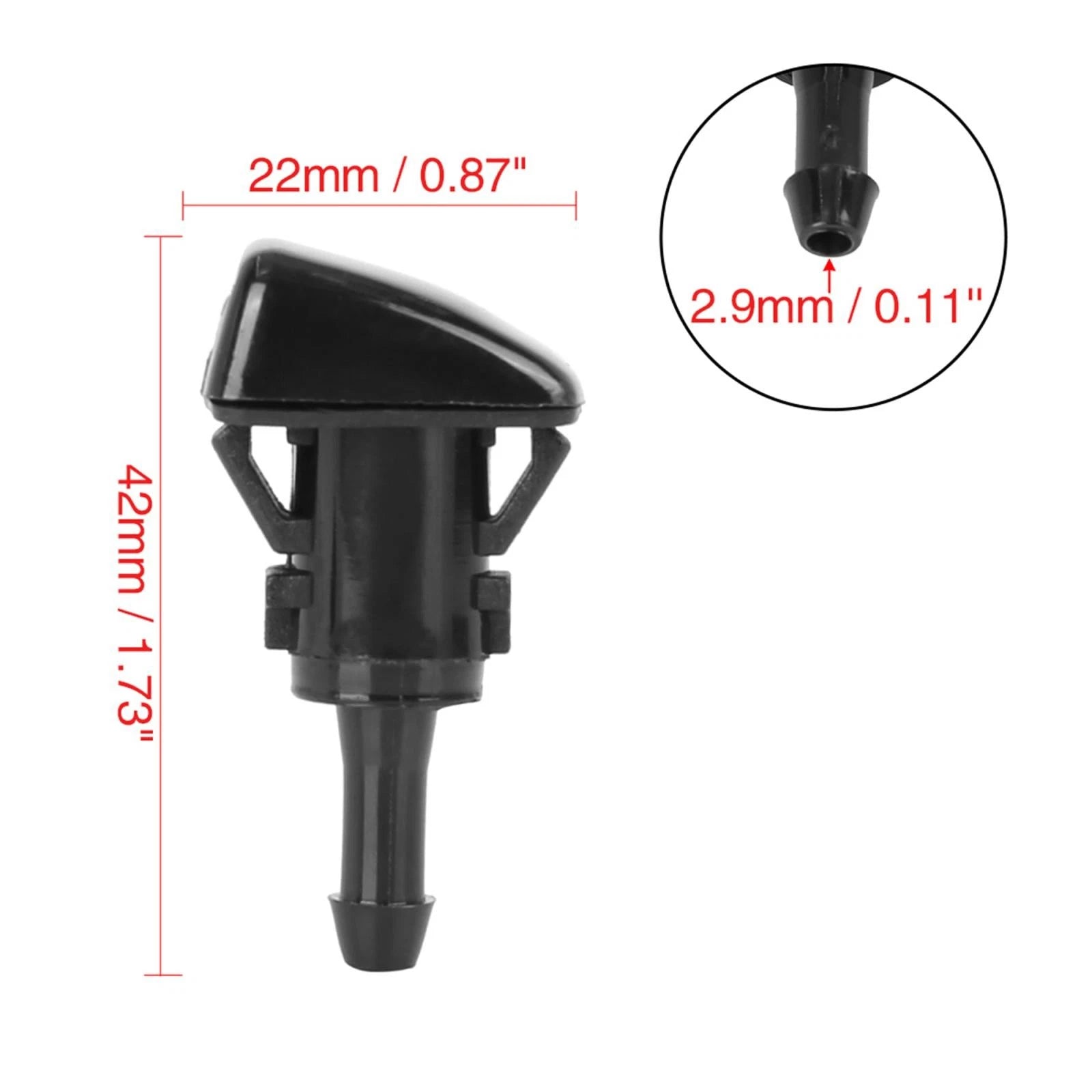 2X Windshield Washer Nozzle Sprayer 47185 for Mitsubishi Eclipse (2006–2012)