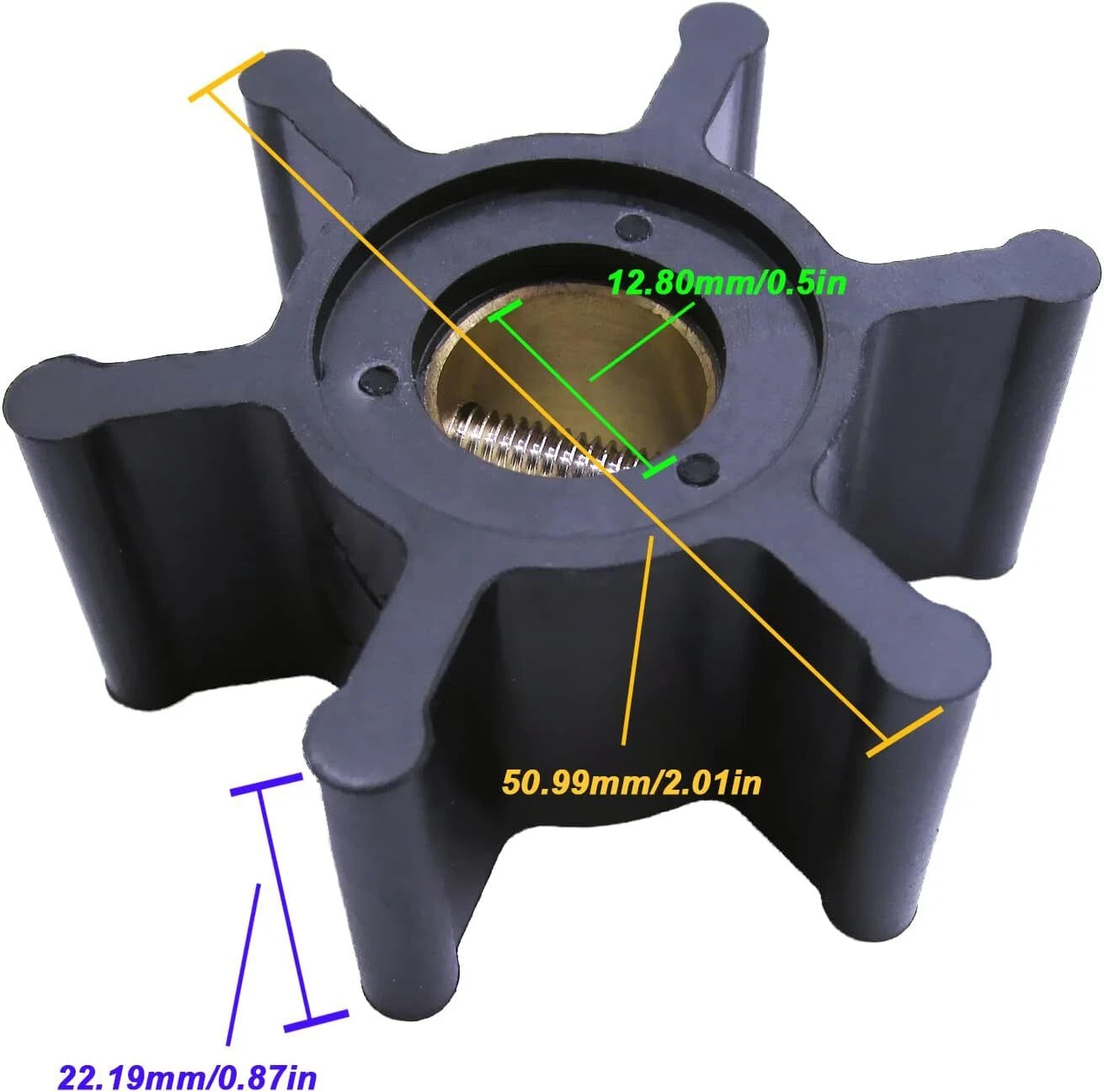 Marine Cooling Water Pump Impeller for Hydromarine DM17/DM25