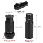 20PCS Extended Open End Steel Wheel Rim Lug Nuts for Honda