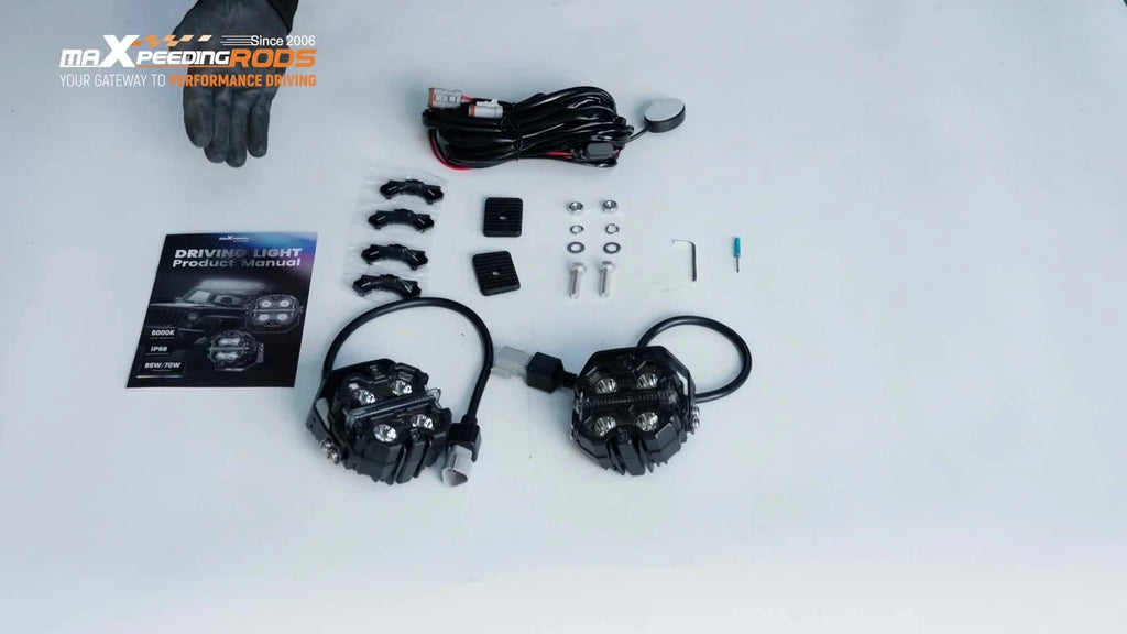 3.5 Inch Universal RGB Driving Auxiliary Light DRL Amber & White