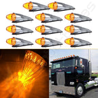 11pcs Amber LED Torpedo Cab Marker Running Light for Big Rig (Year Range)