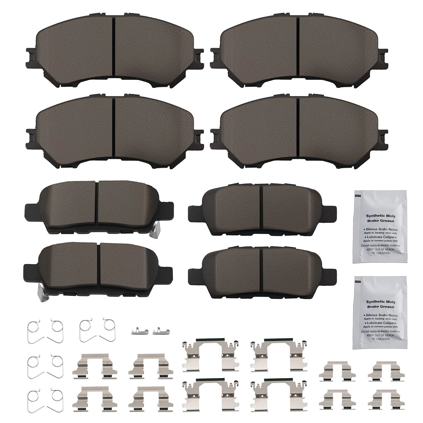 Front & Rear Ceramic Brake Pads for Nissan Qashqai/Rogue (2014–2019)