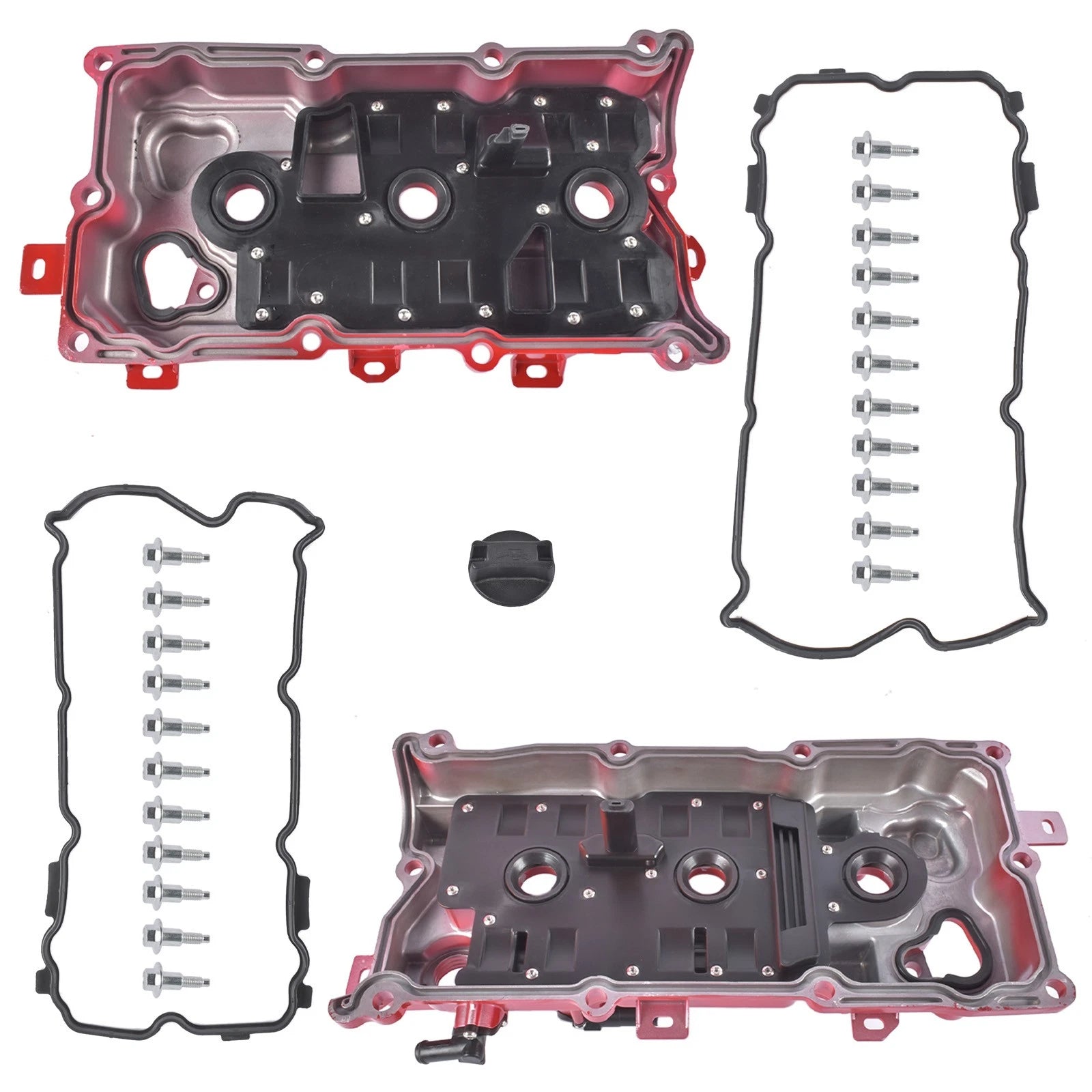 2X Red Valve Covers for Infiniti QX60 Nissan Altima (2007–2014) 3.5L