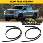 Set of 2 Roof Drip Molding for Toyota Tundra Crew Max (2007–2021)