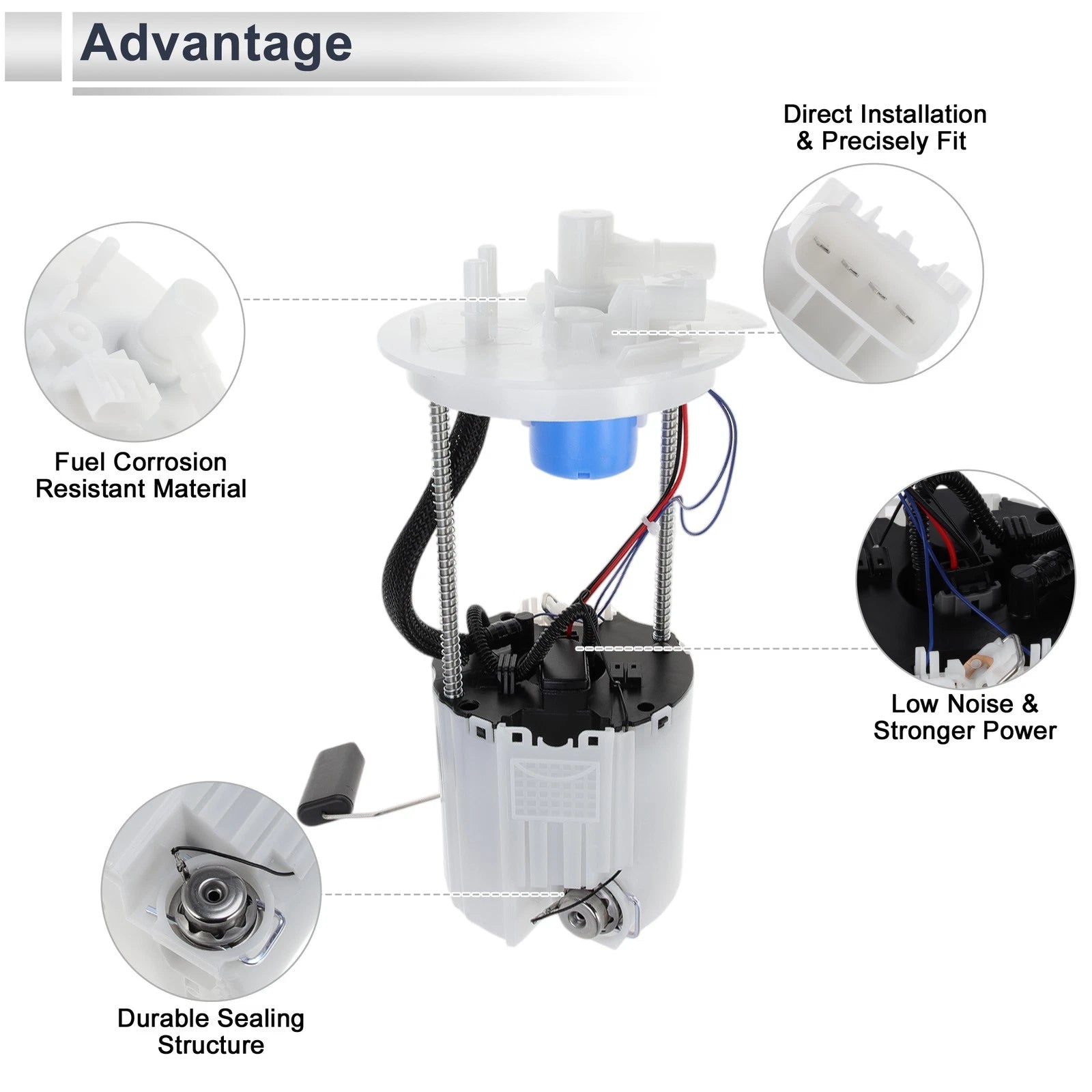Fuel Pump Assembly for Buick Encore, Chevy Trax (2013–2020) L4 1.4L No.13579895