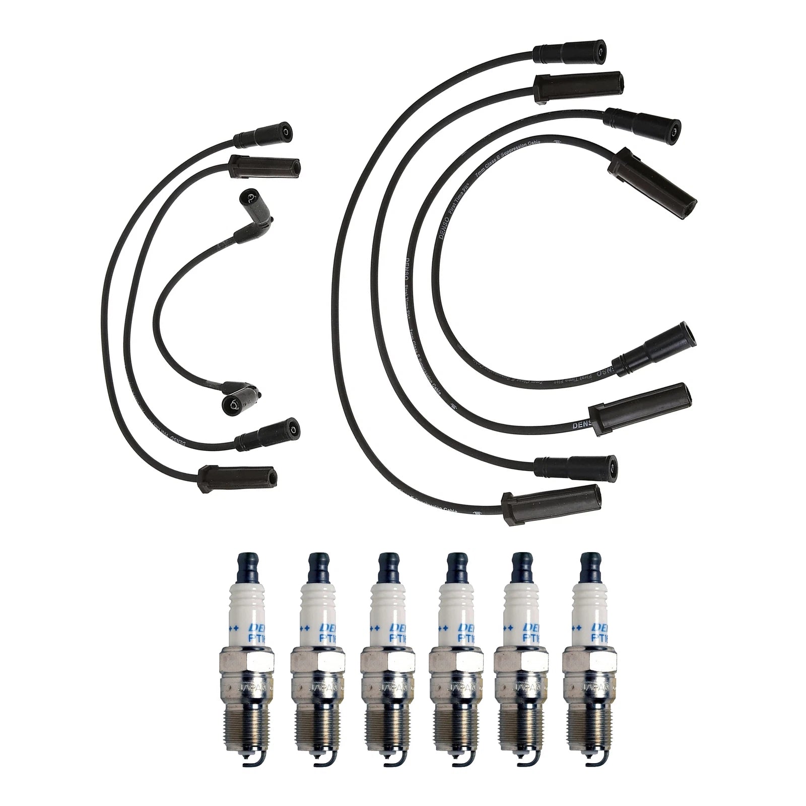 Denso Wire Set & 6 Double Platinum Spark Plugs for Chevy GMC 4.3 V6 (0.05)