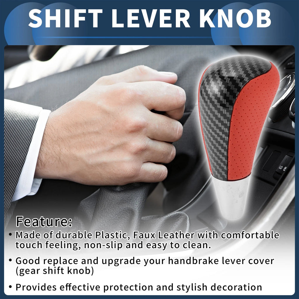 Automatic Gear Shift Knob for Toyota 4Runner (2003–2021) Faux Leather Black Red