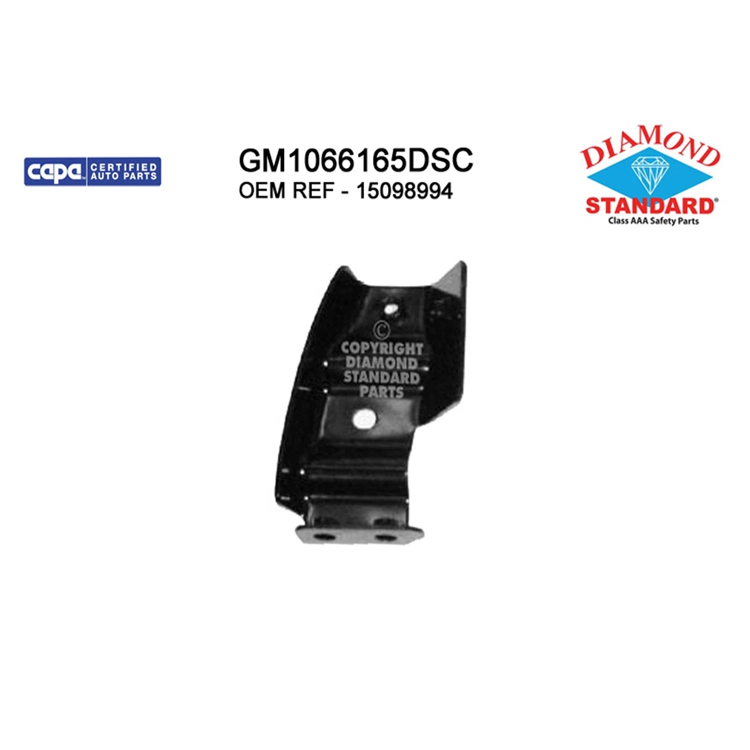 Replacement Steel Front Driver Side Outer Bumper Bracket for Compatible Cars (See Chart)
