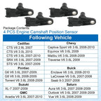 Set of 4 Camshaft Position Sensors for Chevrolet GMC Pontiac Cadillac Saturn