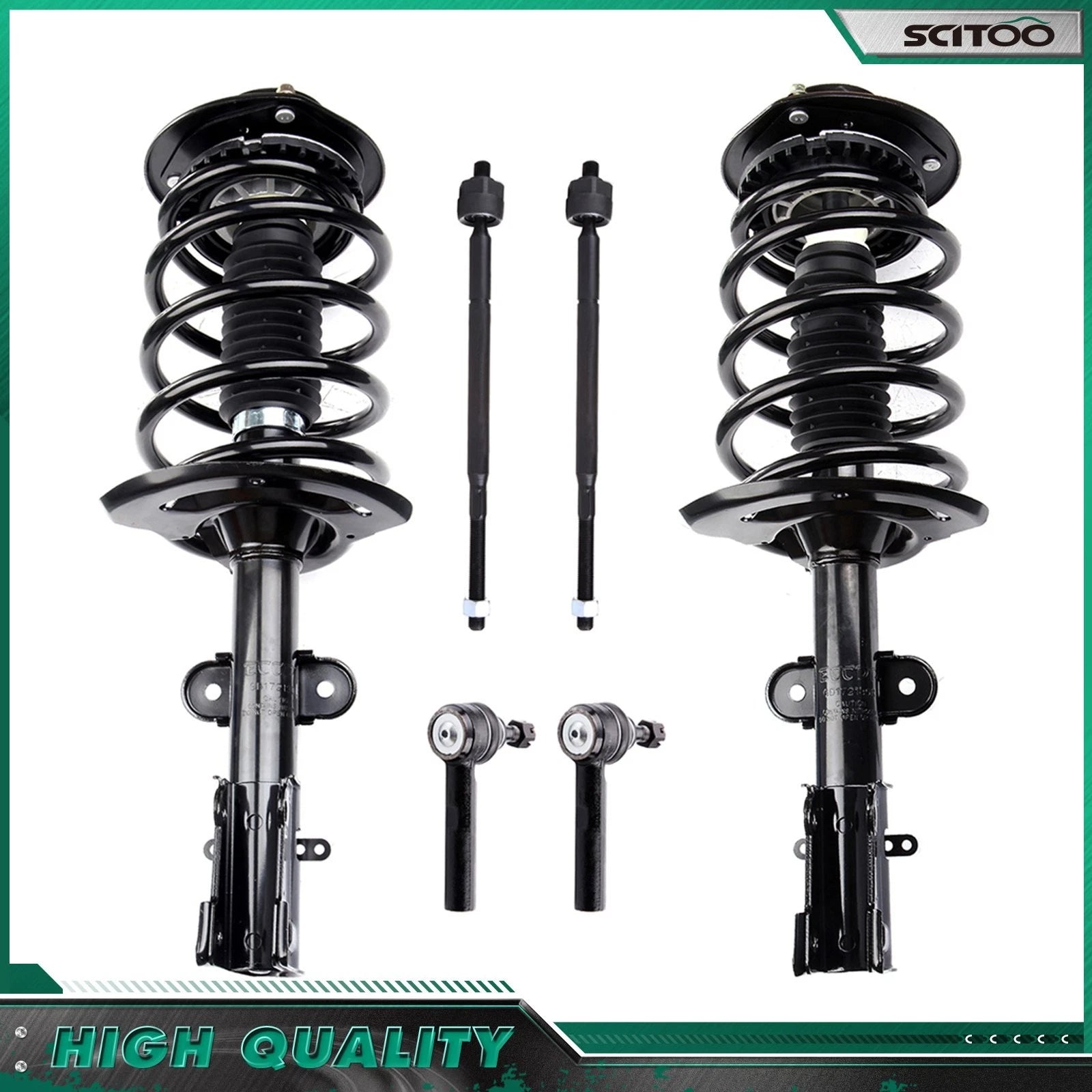 Front Complete Struts Control Arms Tie Rod Set for Chrysler Pacifica (2004–2008)