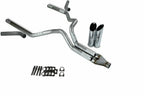 3" Dual Exhaust Kit for Chevy GMC 1500 (2019–2025) Y Pipe Slash Tips Corner Exit