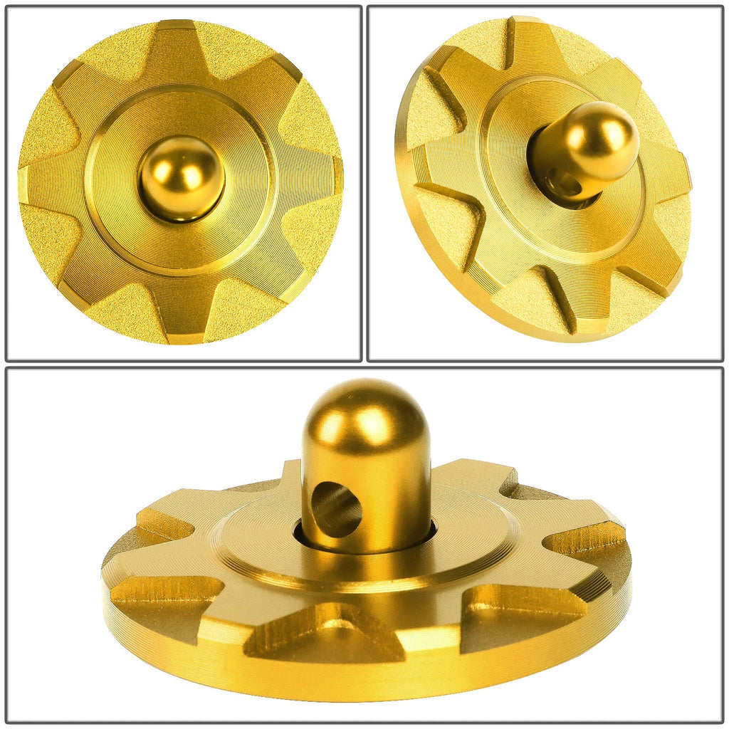Hood Locking Latch Pin Kit for Universal Fit (Gold Aluminum)