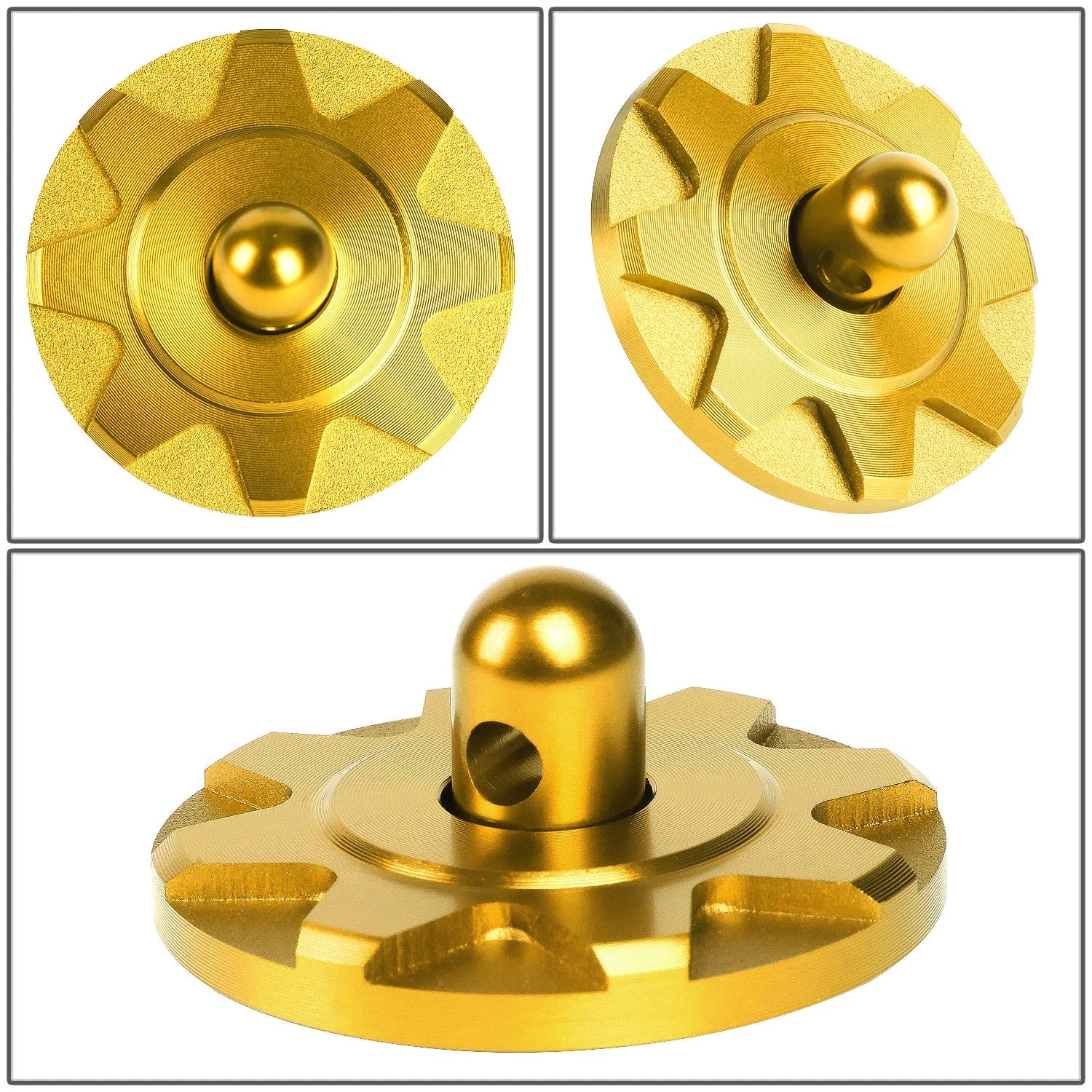 Hood Locking Latch Pin Kit for Universal Fit (Gold Aluminum)
