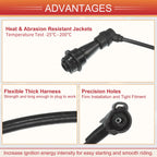 3pcs Spark Plug Wire Ignition Coil Cable No. 9091915457 for Lexus GS300 IS300 (1998–2005)