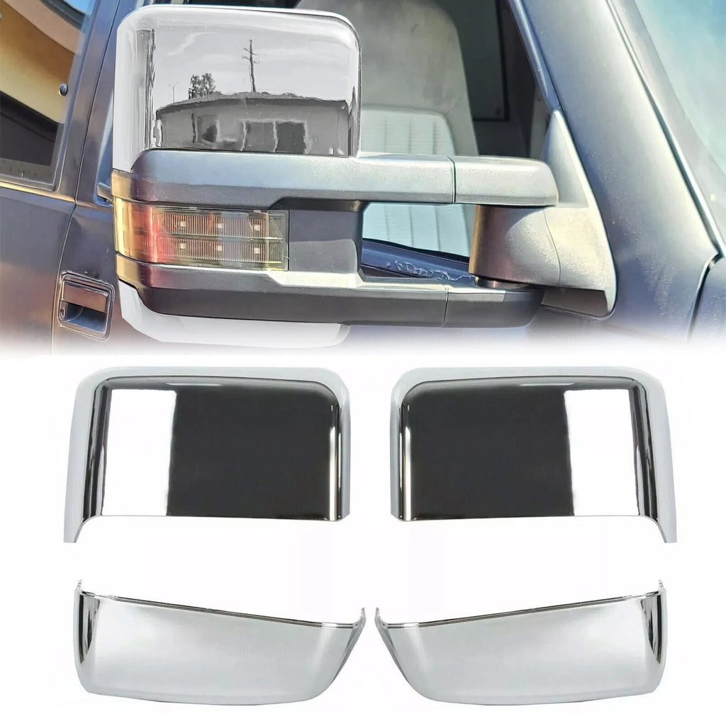 Chrome Tow Mirror Cap Cover for Chevy Silverado GMC Sierra (2014–2019)