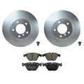 Hella Front Rotor & Akebono EURO Ceramic Disc Brake Pad Kit for BMW E60 (2005–2010)