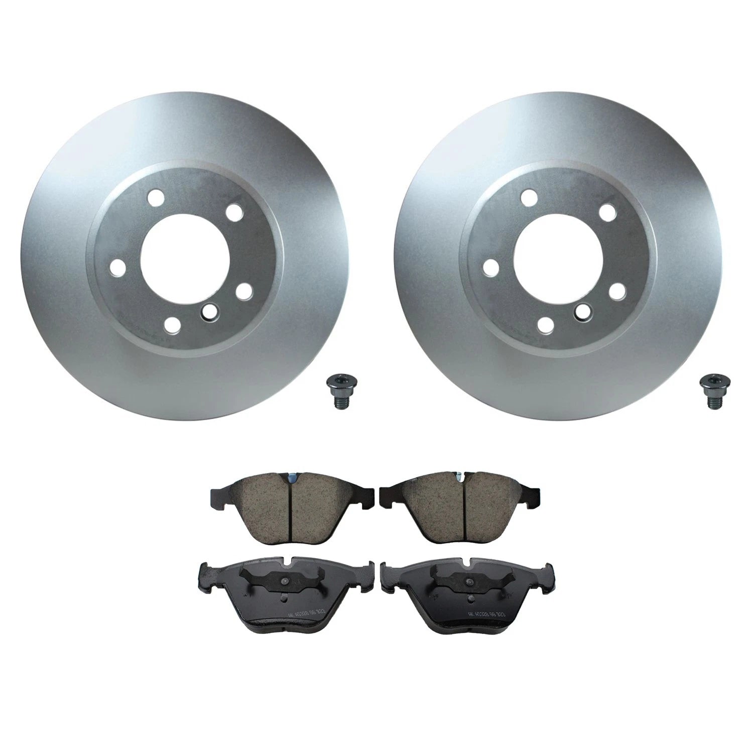 Hella Front Rotor & Akebono EURO Ceramic Disc Brake Pad Kit for BMW E60 (2005–2010)