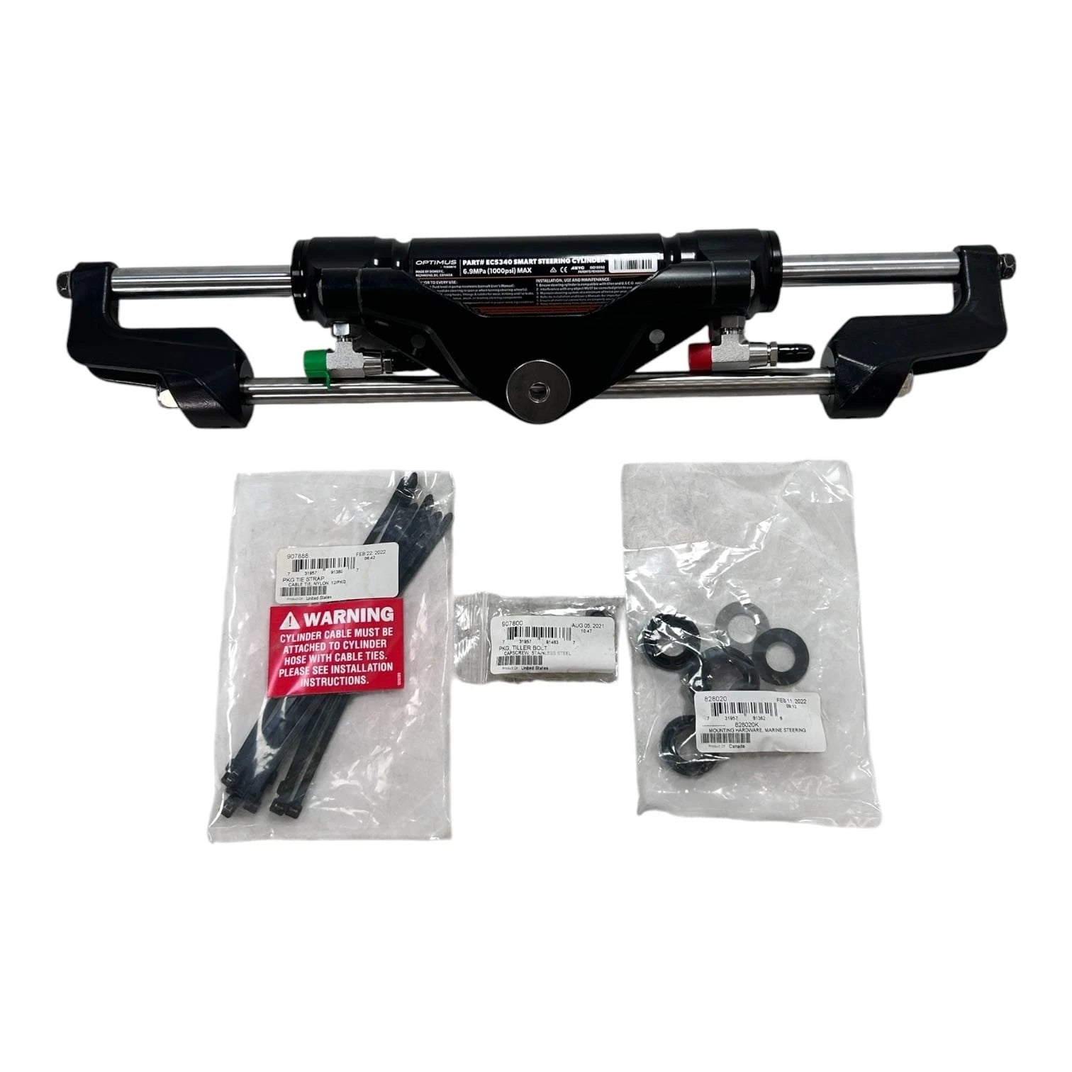 SeaStar EC5340 Optimus EPS Smart Hydraulic Steering Cylinder for (No Smart Stick)