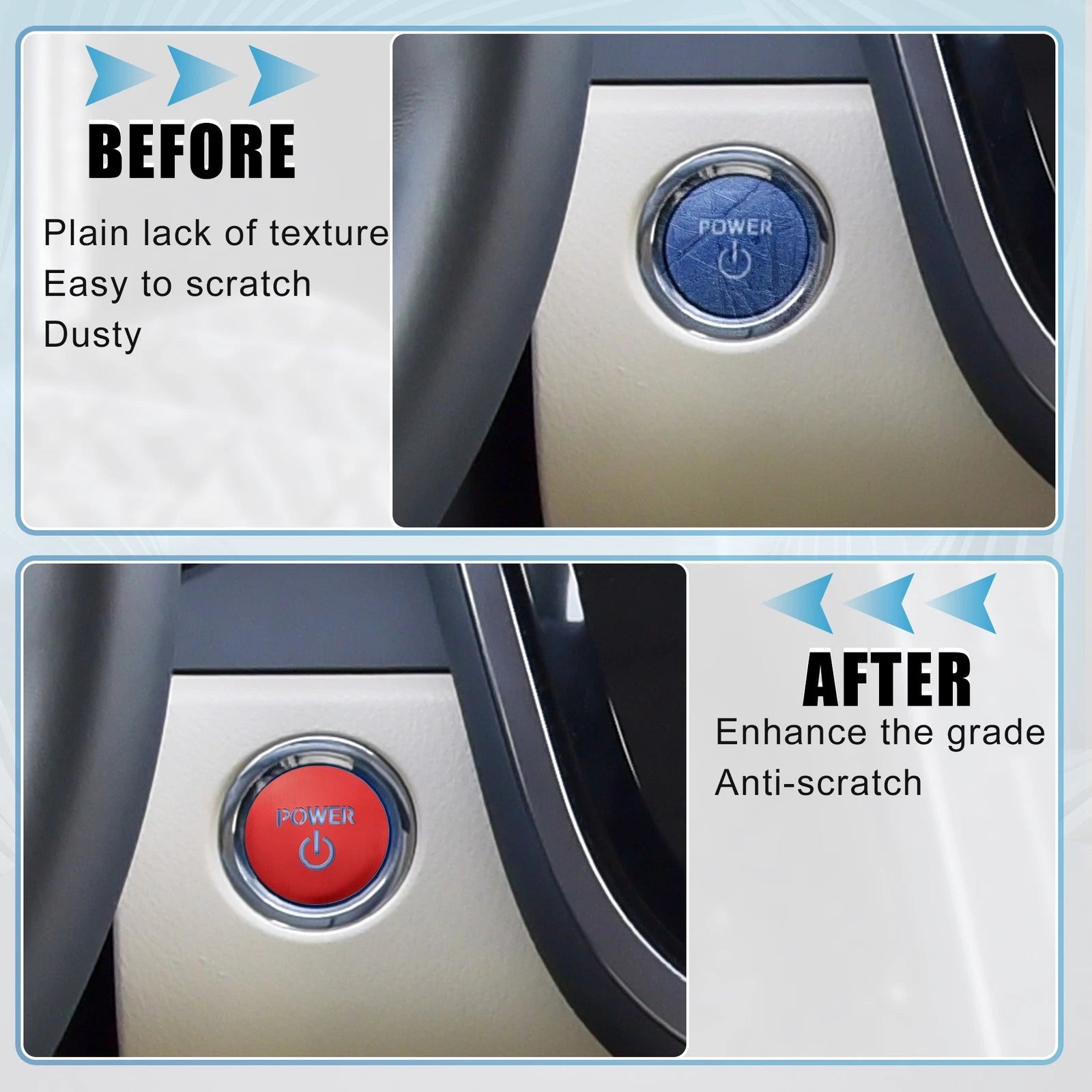 Engine Start Stop Button Cover for Toyota Crown Royal AWS21 (2012–2018) Red