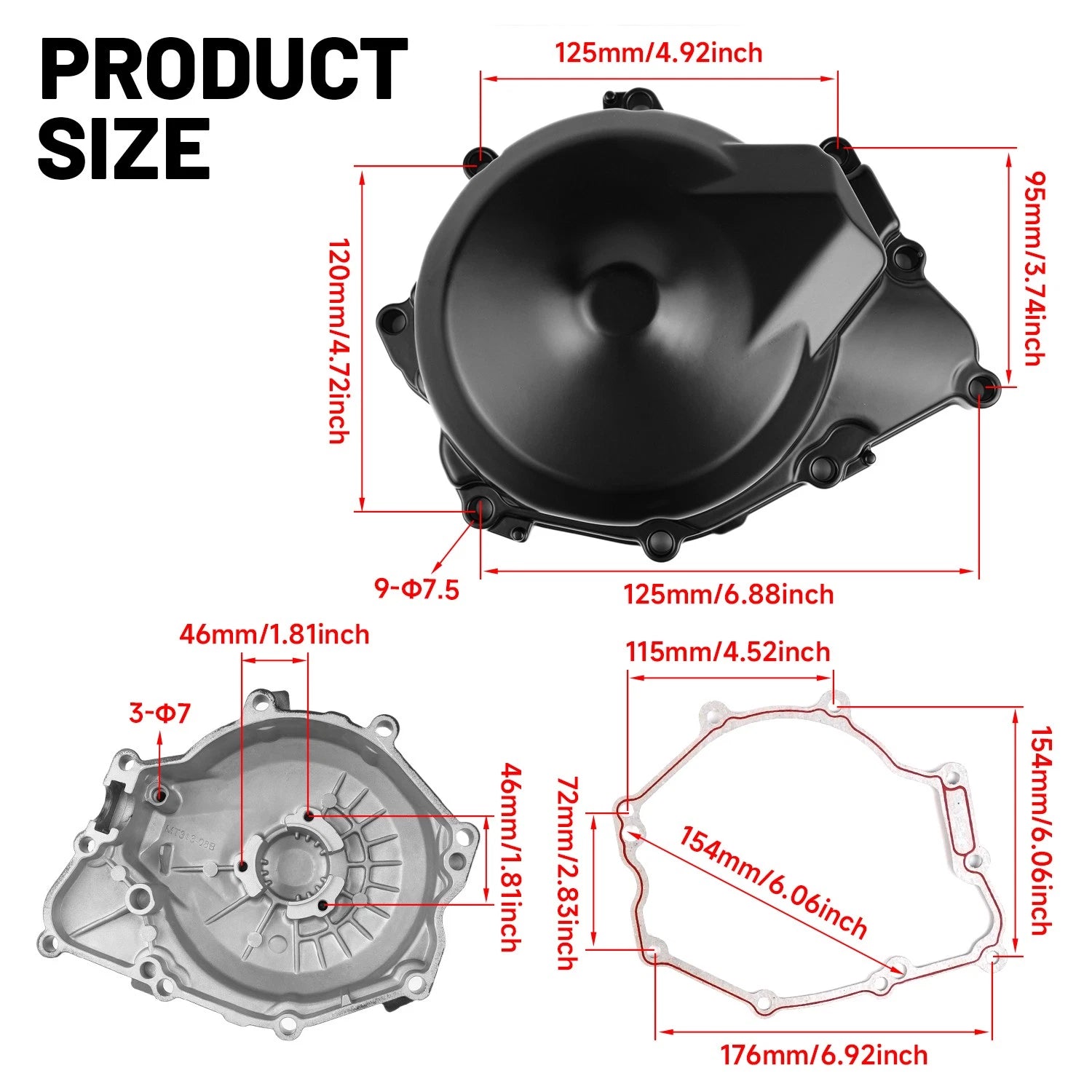 Aluminum Engine Stator Cover for Yamaha YZF R6 (2006–2022)