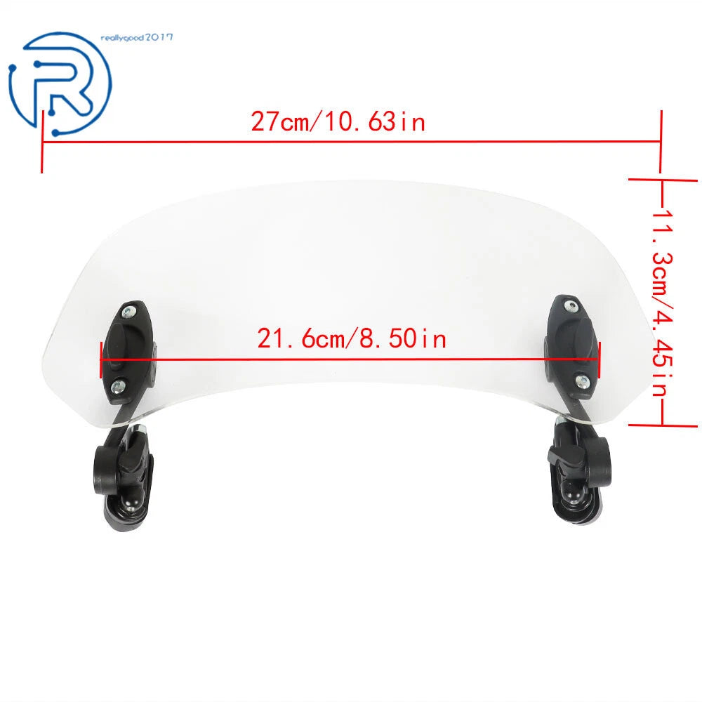Adjustable Clip-on Windscreen Extender for Universal Motorcycle