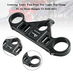 Lowering Triple Tree Front Upper Top Clamp for Ducati Panigale V2 (2018–2022)