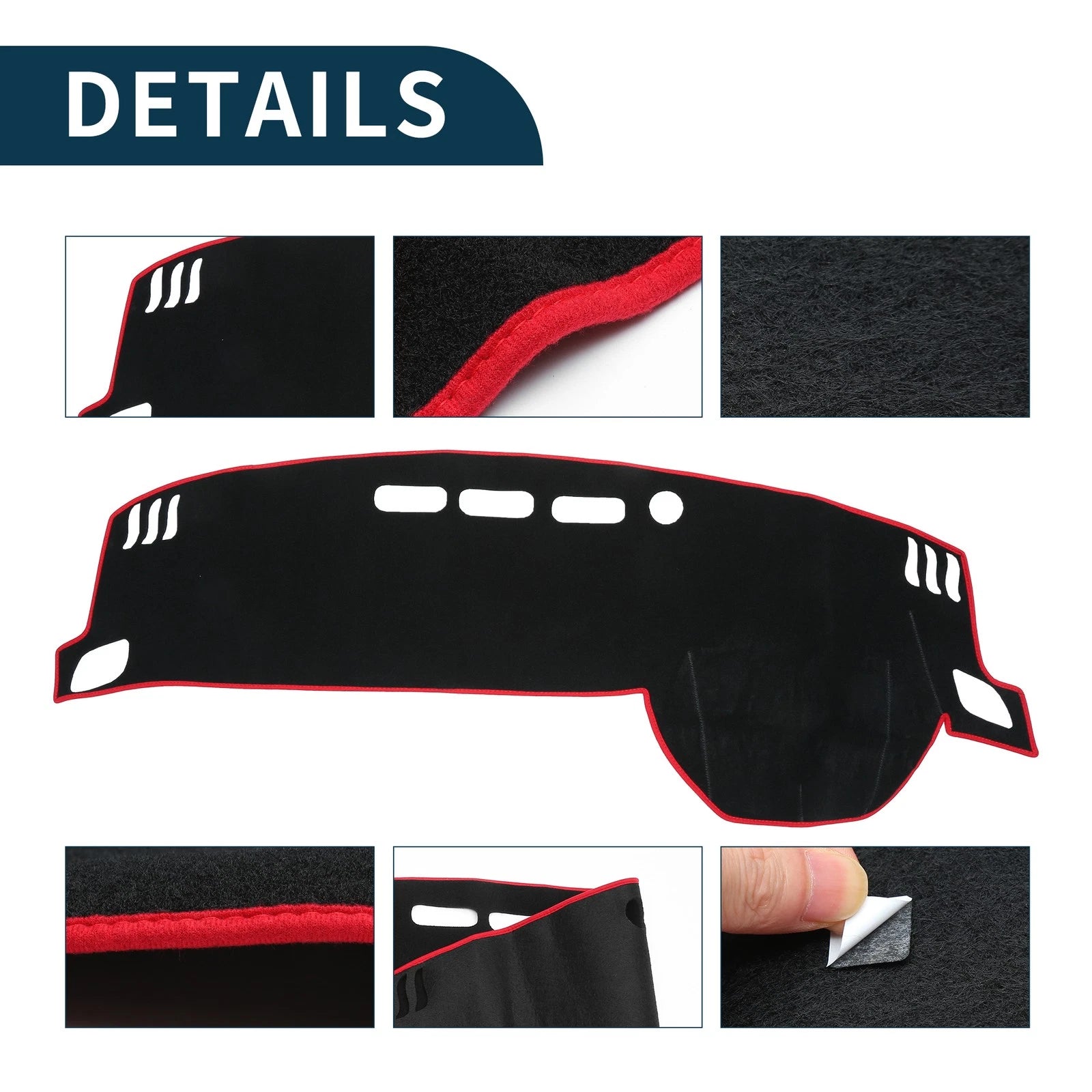 Dashboard Cover Mat for Nissan X-Trail T33 (2022–2024) Black Red